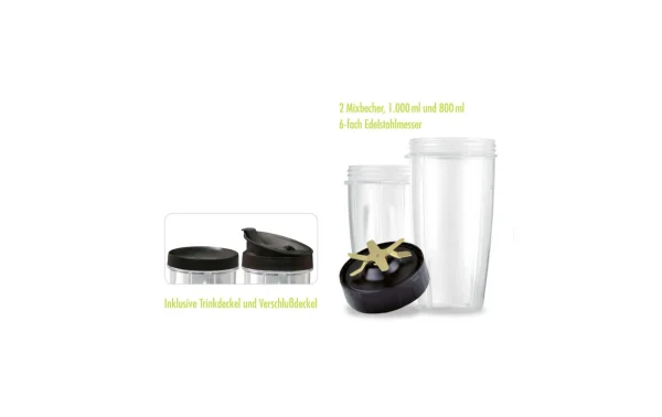 Gastroback Appareils à Smoothies Design Micro Blender Argenté – Mixeur à Poser haute qualité 3